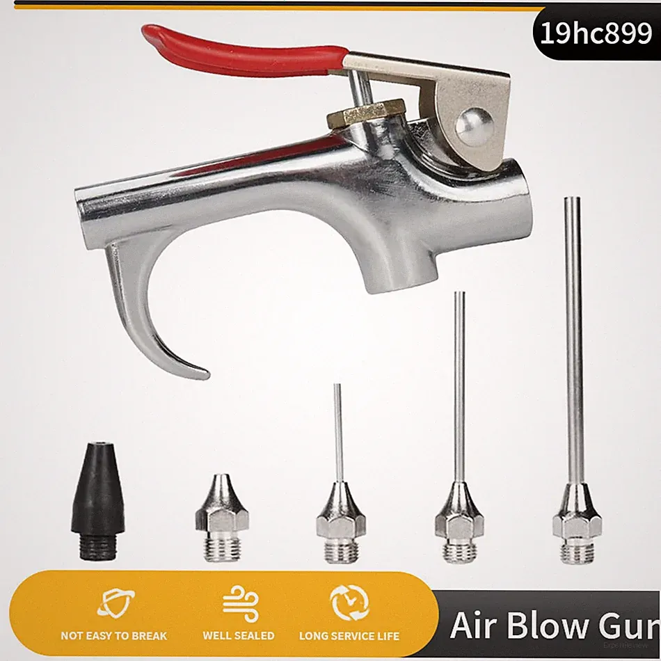 5PCS Air Compressor Blow Gun Duster Gun Air Nozzle Tip Blower Tool Cleaning Kit