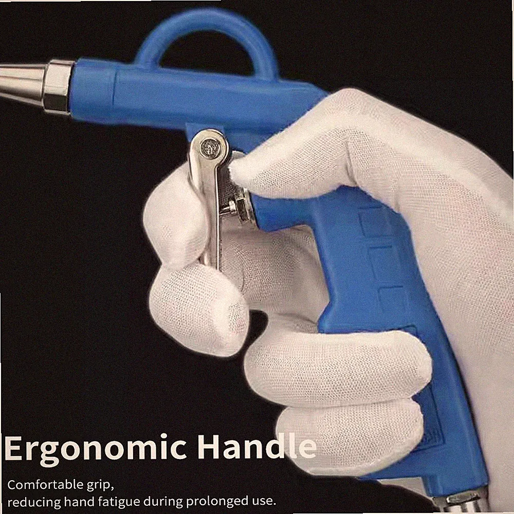 High Flow Air Blow Gun with Extended Nozzle Compressor Dust Cleaning Tool