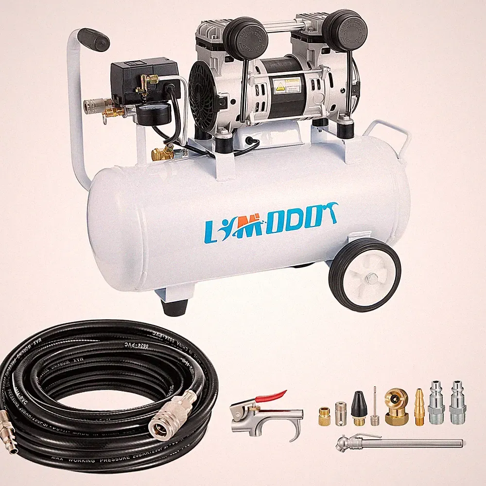Quiet Compressor, Only 68dB, 5 Gallon Steel Tank, 2.8CFM @ 90PSI, Oil-, Compr...