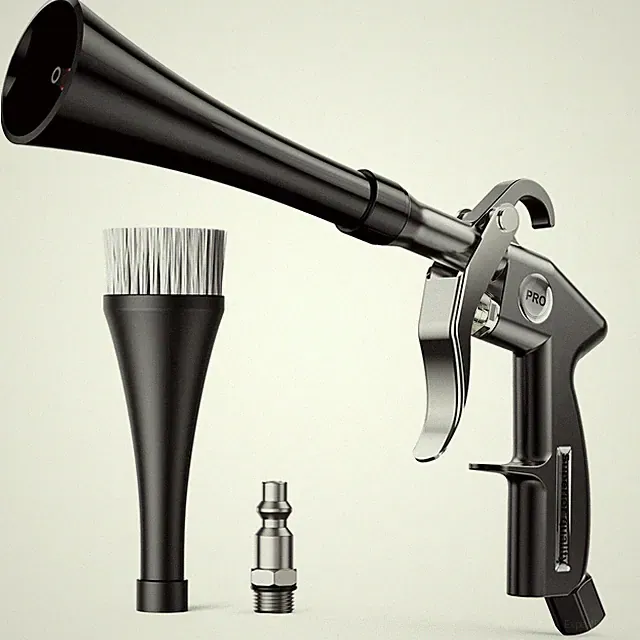 Tornado Car Cleaning Gun Interior Dryer Air Blow Gun, Automotive Tool Black
